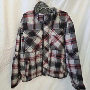 Turbine Boardwear Mens Shifty Snowboard Jacket - Black Plaid XL‎